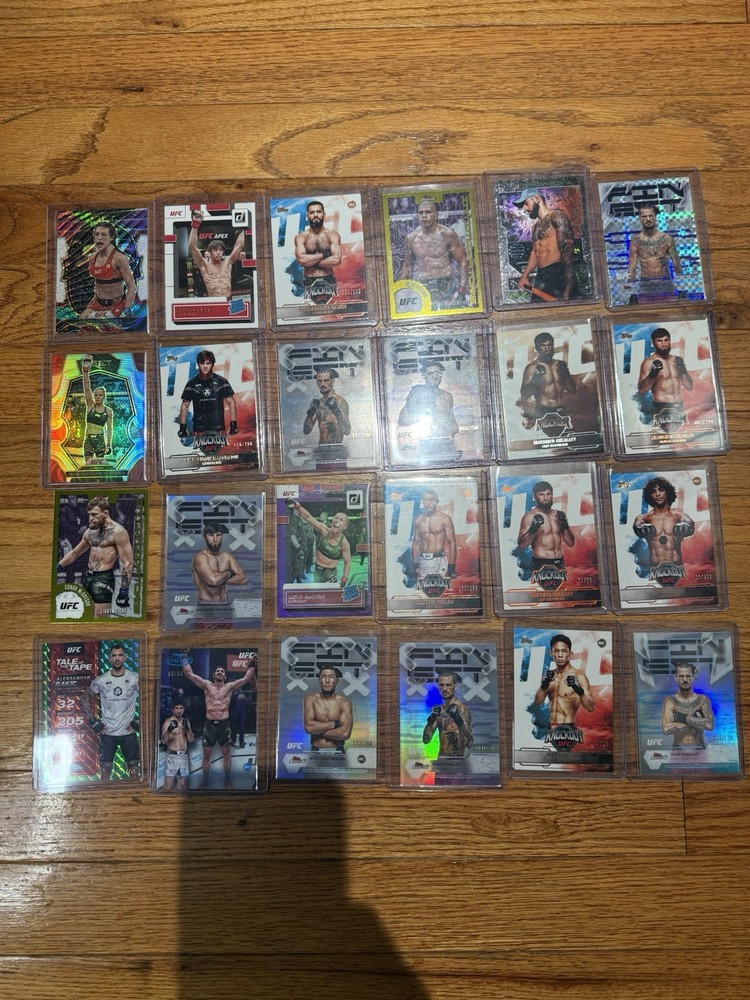 Huge UFC LOT With #’d Refractors Autos SP Over 400 Cards Topps Prism Donruss 🔥