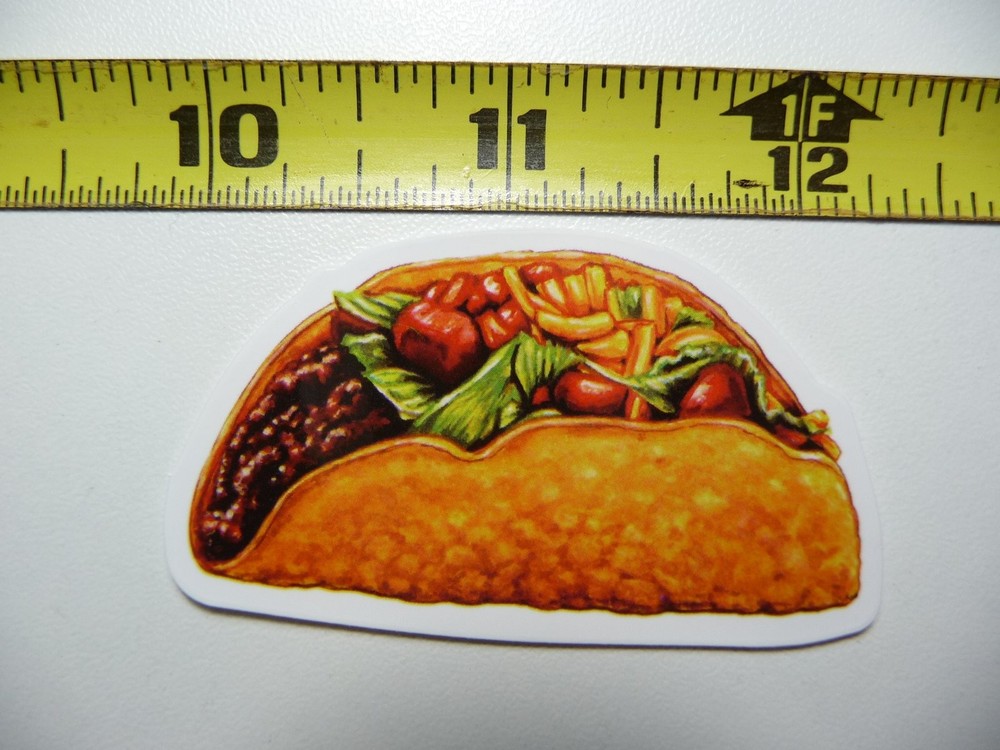 Beef taco veggies decal sticker for food trucks and scrapbooking