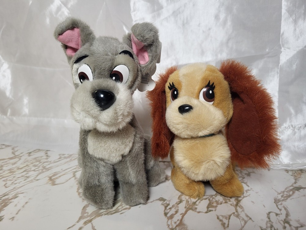 Vintage Disney Mouseketoys Lady and the Tramp Plush Set - NWT