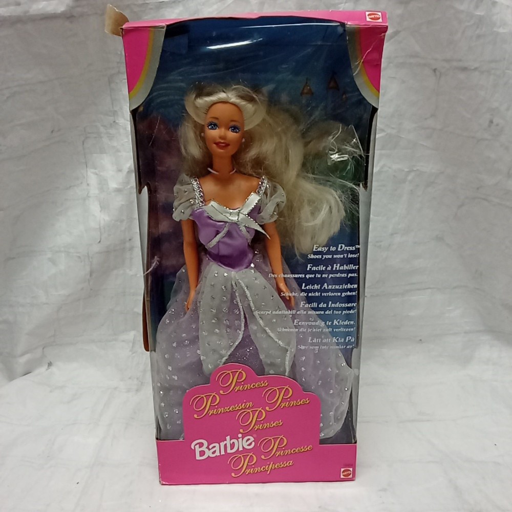 Vintage Princess Barbie Doll - 1997 Lilac Purple Glittery Dress & Necklace 18404