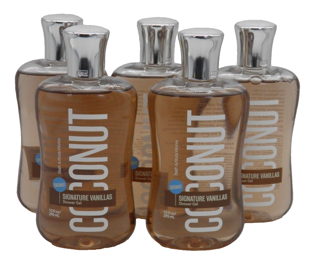 Bath & Body Works Coconut Vanilla Signature Shower Gel Wash 5-Pack