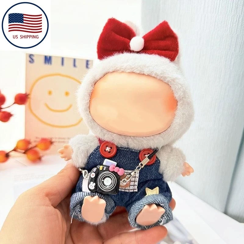 LUBUBU Plush Monster Doll Denim Outfits and Accessories Without Doll