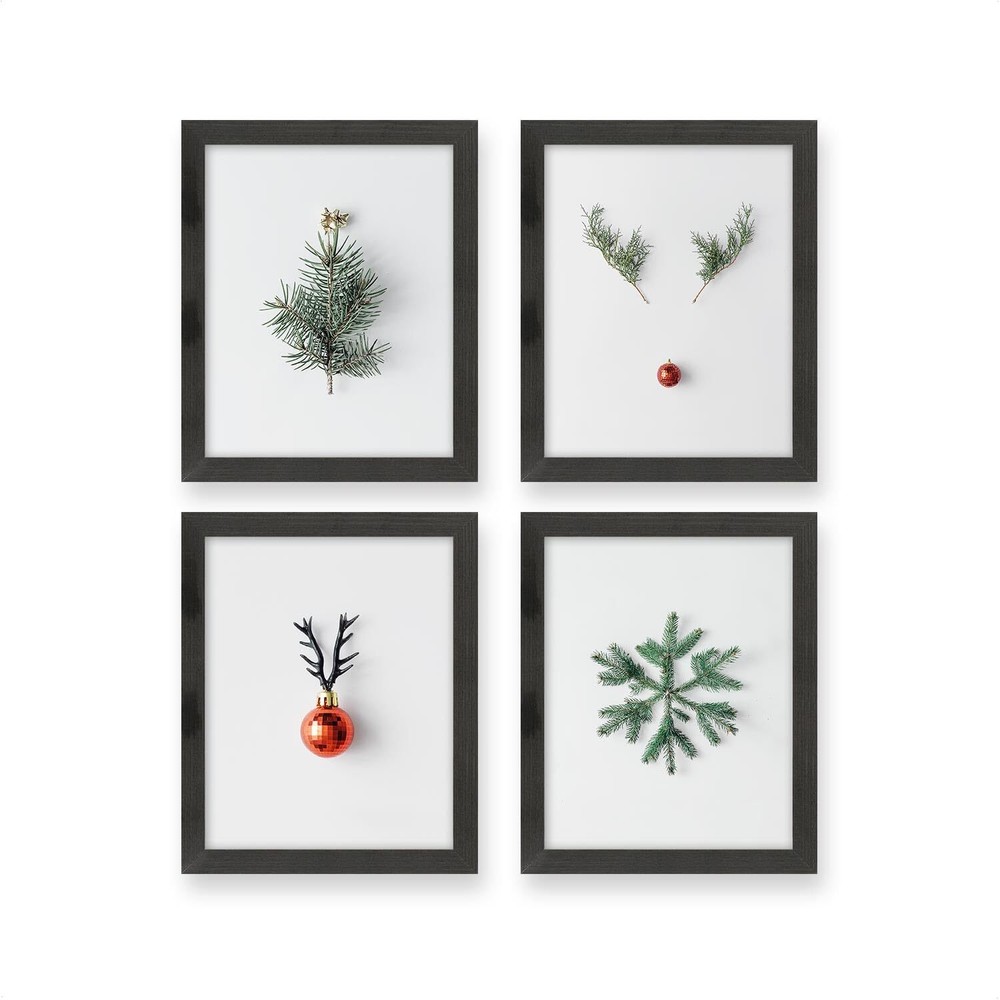 Modern Christmas Wall Art Prints Minimalist Wall Art Botanical Prints for Win...