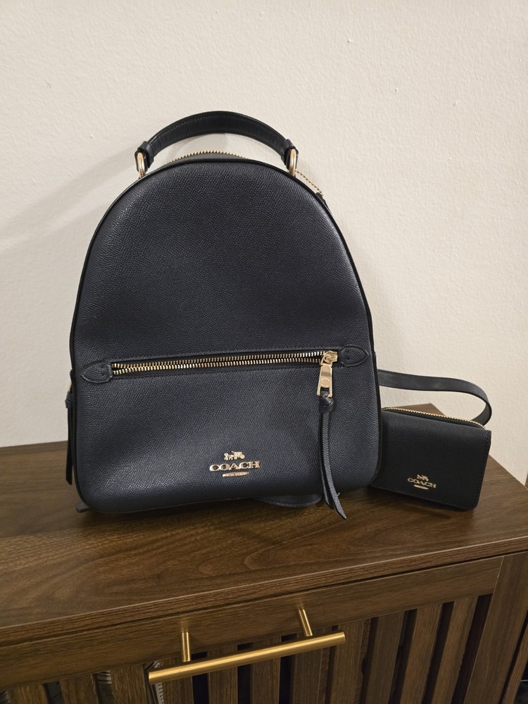 Coach Leather Backpack with Matching Wallet Included