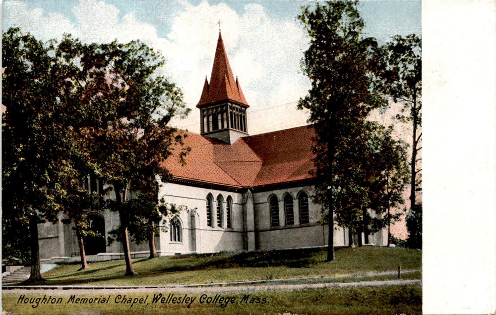 Houghton Memorial Chapel, Wellesley College, Mass, THE HUGH C. LEIGHT Postcard