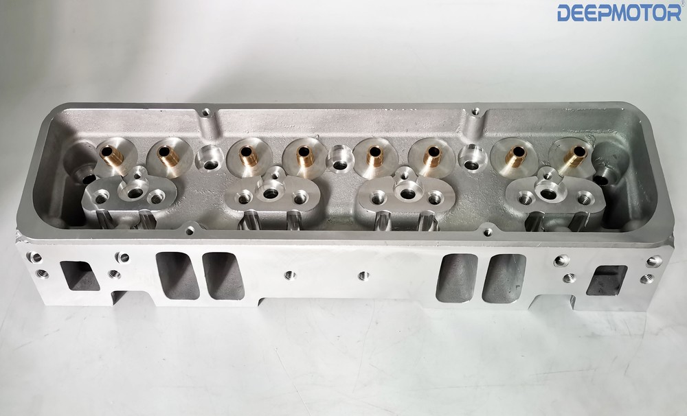 Deepmotor SBC Chevy 350 400 Aluminum Bare Cylinder Head Angle Plug