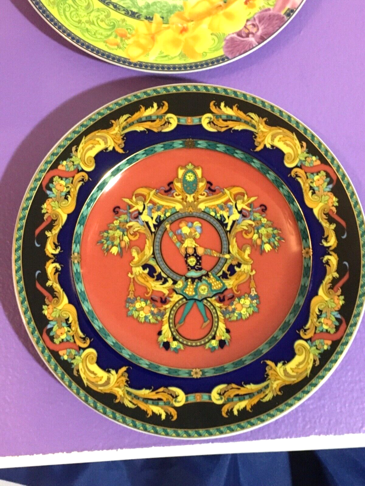 VERSACE LE ROI KING PLATE WALL 20 Years RED ROSENTHAL NEW in box SALE