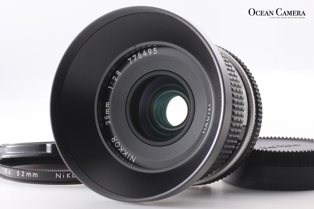 w/Hood [Near MINT] Nikon Ai Nikkor 35mm f/2.8 Wide Angle MF Lens From JAPAN