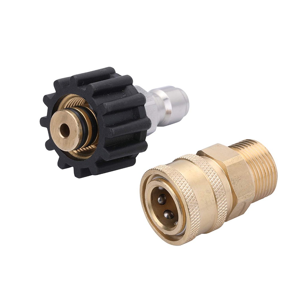 Pressure Washer Adapter Set, Quick Connect Kit, Metric M22 15mm Female Swivel...