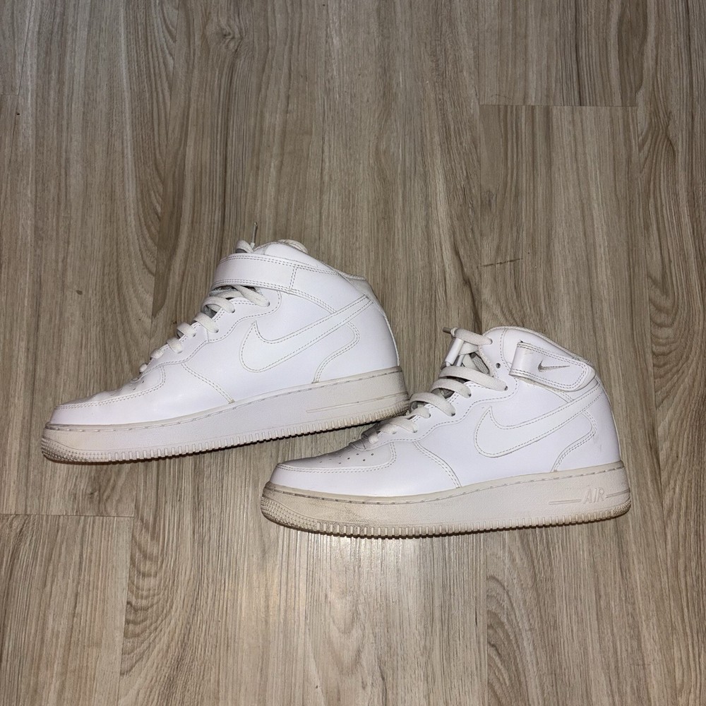 Nike Air Force 1 '07 Mid Mens Size 9.5 White Athletic Shoes Sneakers CW2289-111