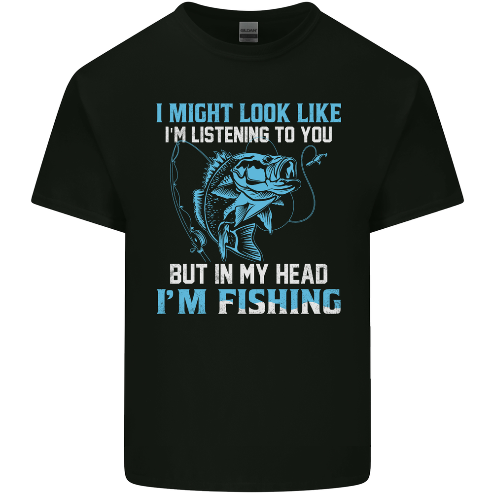 Listening to You Funny Fishing Fisherman Mens Cotton T-Shirt Tee Top
