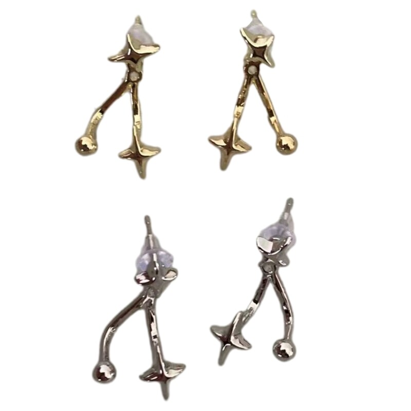 Punk Star Pendant Earrings for Women Stylish Ear Studs Jewelry Charm Accessories