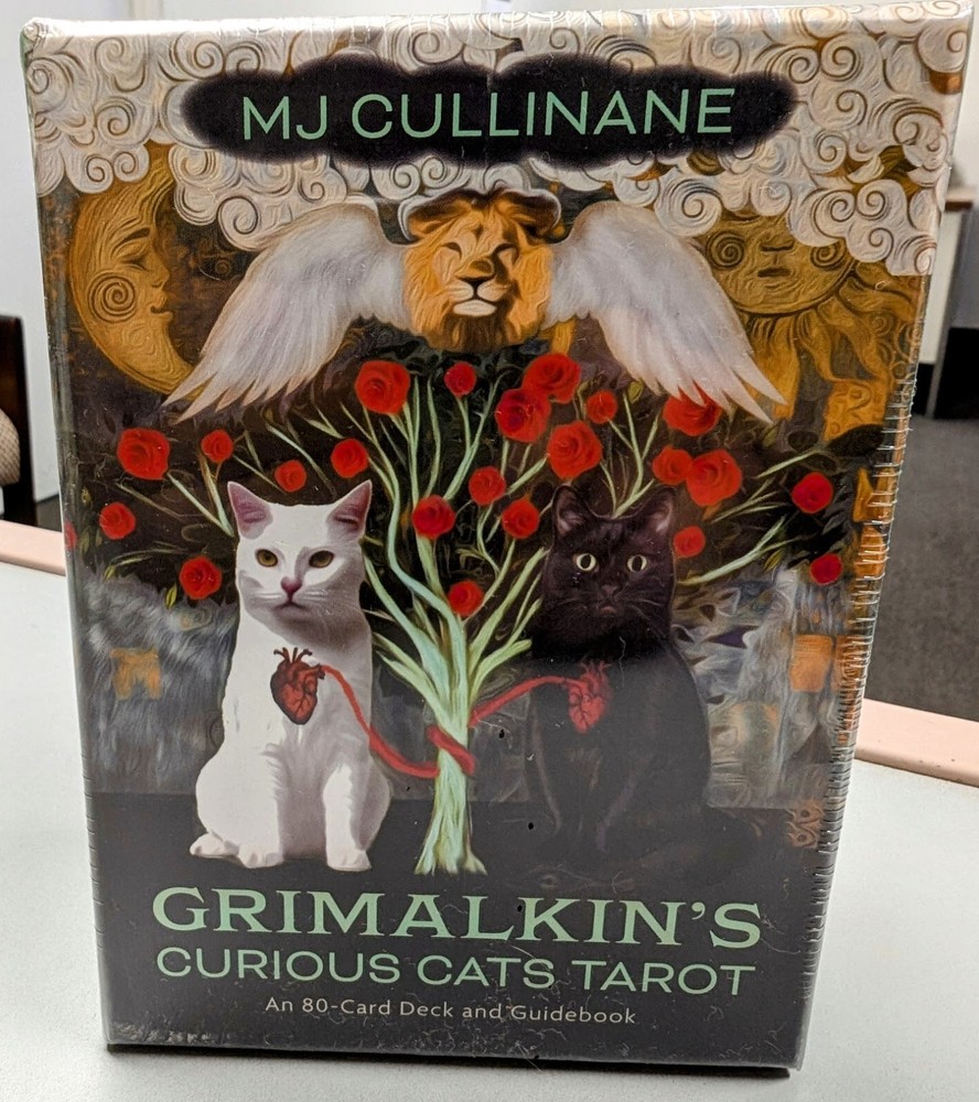 Grimalkins Curious Cats Tarot 80-Card Deck with Guidebook by MJ Cullinane 2023 Cat-Themed Flash Cards