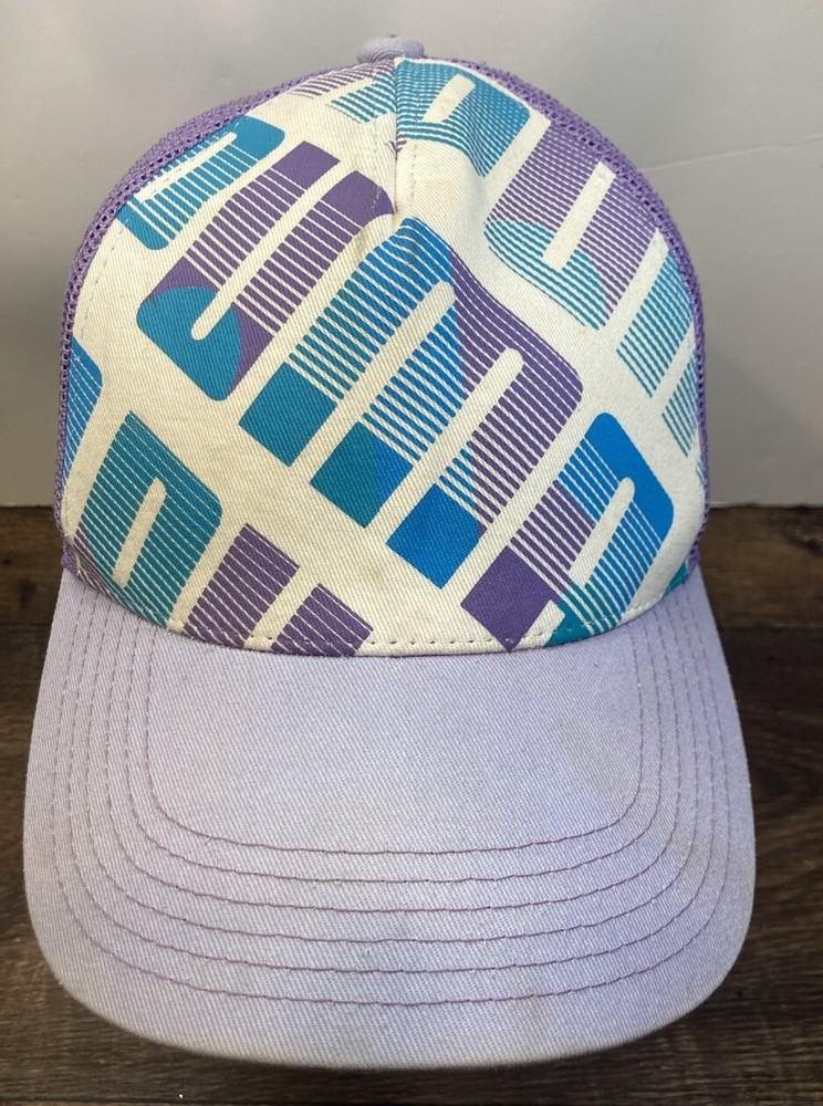Puma  Hat Cap One size Purple And White Snapback Mesh Dad Trucker 5 Panel