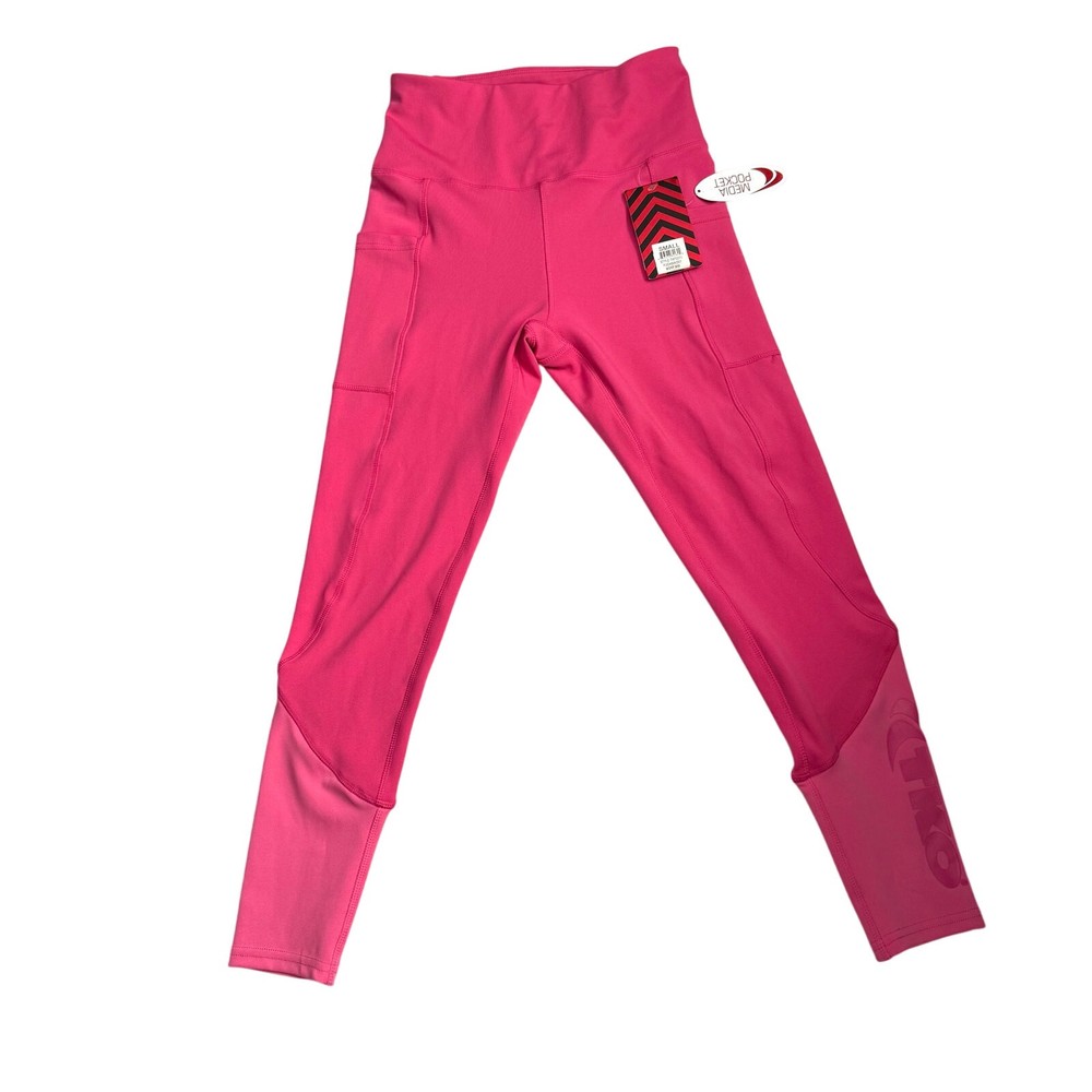 TKO Technical Knockout Womens Small Pink Athletic Leggings with Media Pocket NWT