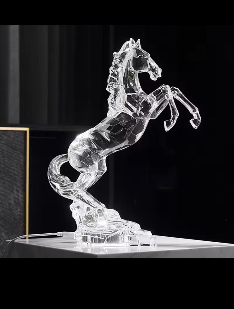 Acrylic Horse Figurine Glass Collection Home decor Statue
