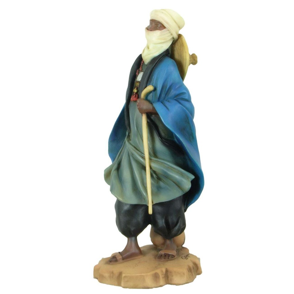 Handmade Tuareg Shepherd Polyresin Figurine (China) Blue