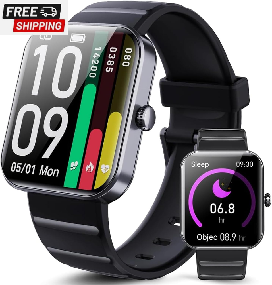 Smart Watch for Women & Men with Fitness Sleep Heart Rate Blood Oxygen Tracker