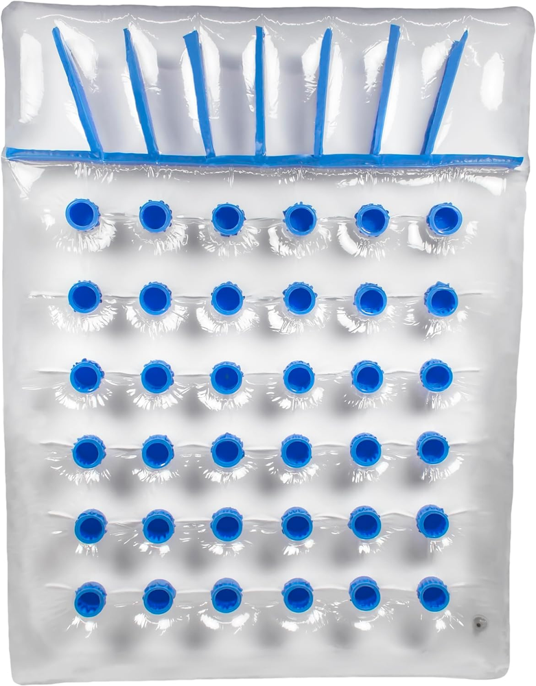 Double French Pocket Inflatable Pool Float for Two Adults  -image