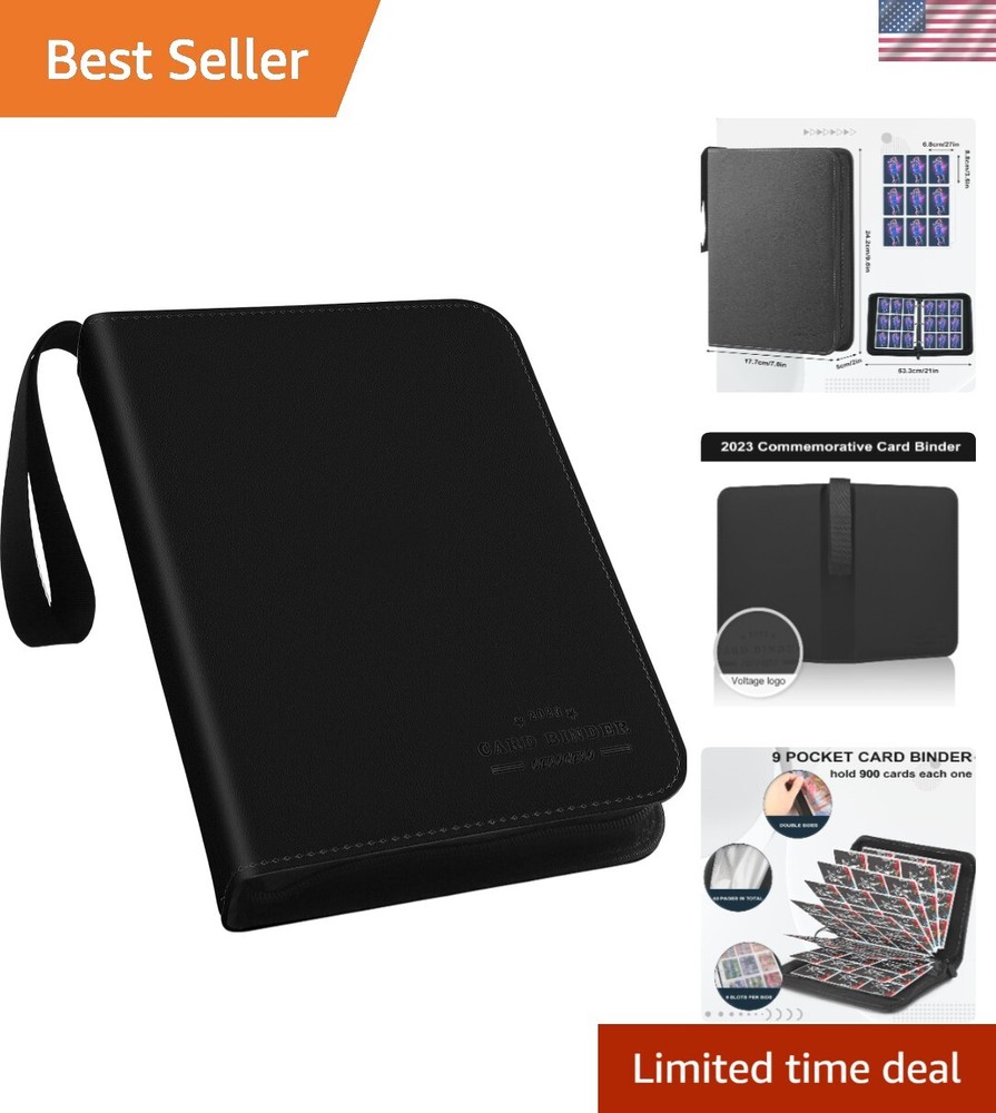 Card Book with Sleeves, 9 Pockets Trading Card Album Folder, 900 Pocket Baseb...