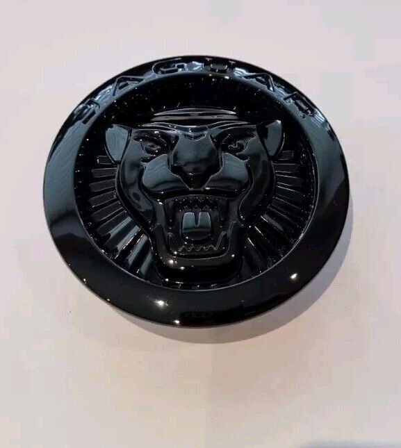 Jaguar 86mm Gloss Black Front Grill Emblem  XF XJ XKR I- Pace F-pace E-Pace