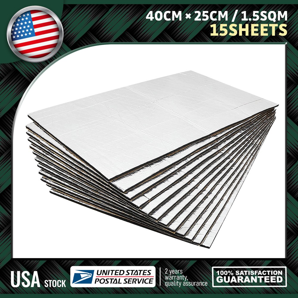 1.08 Sqft Firewall Car Roof Heat Shield Sound Deadener Insulation Mat