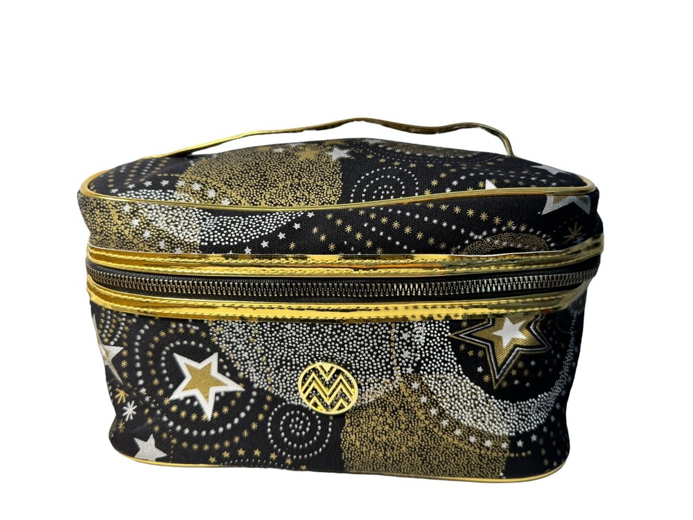 Star Sign SpaceBlack and Gold  Tasseled Makeup Bag. New