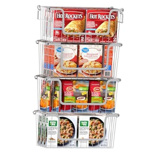 Stackable Freezer Bins for 5.0 Cu Ft Chest Freezer Organizer