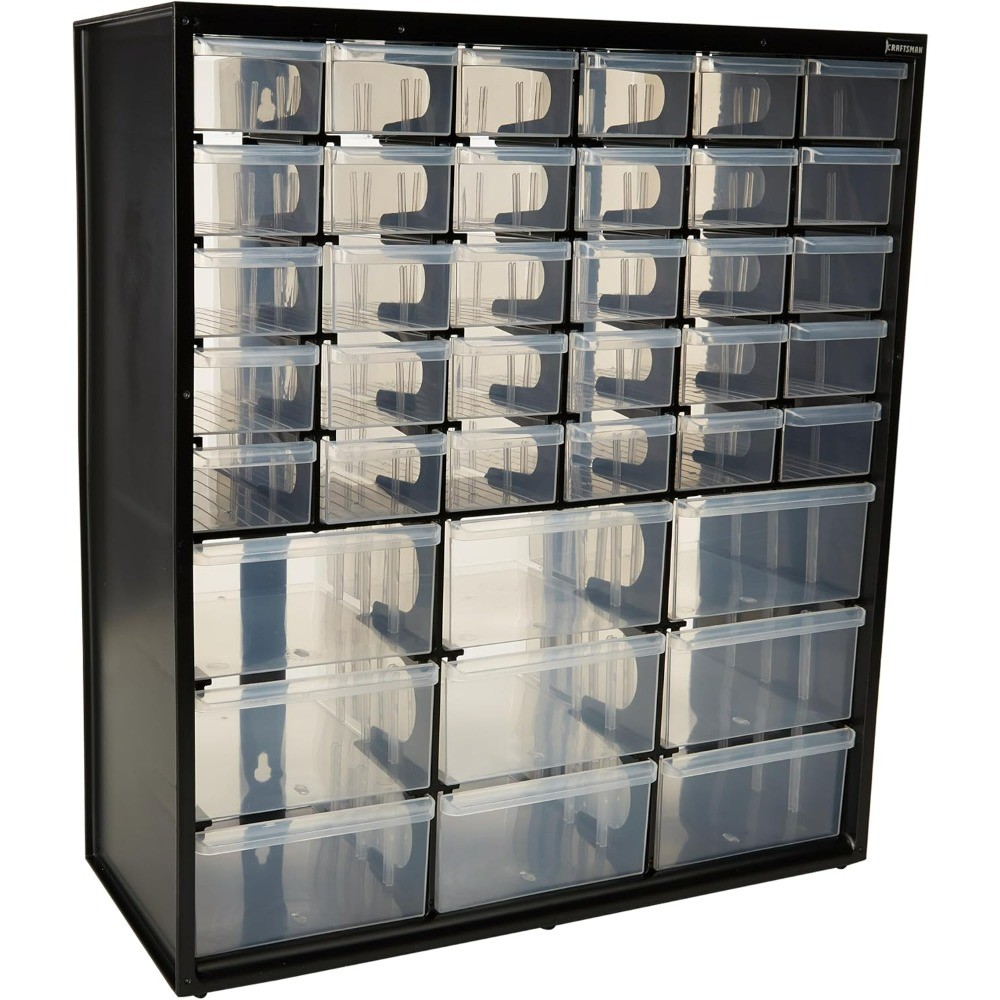 39-Compartment Large Plastic Storage Organizer 6D x 14W x 8H