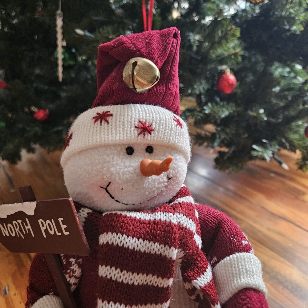 Standing Snowman Christmas Decor Reindeer Slippers  Houston Harvest X1541