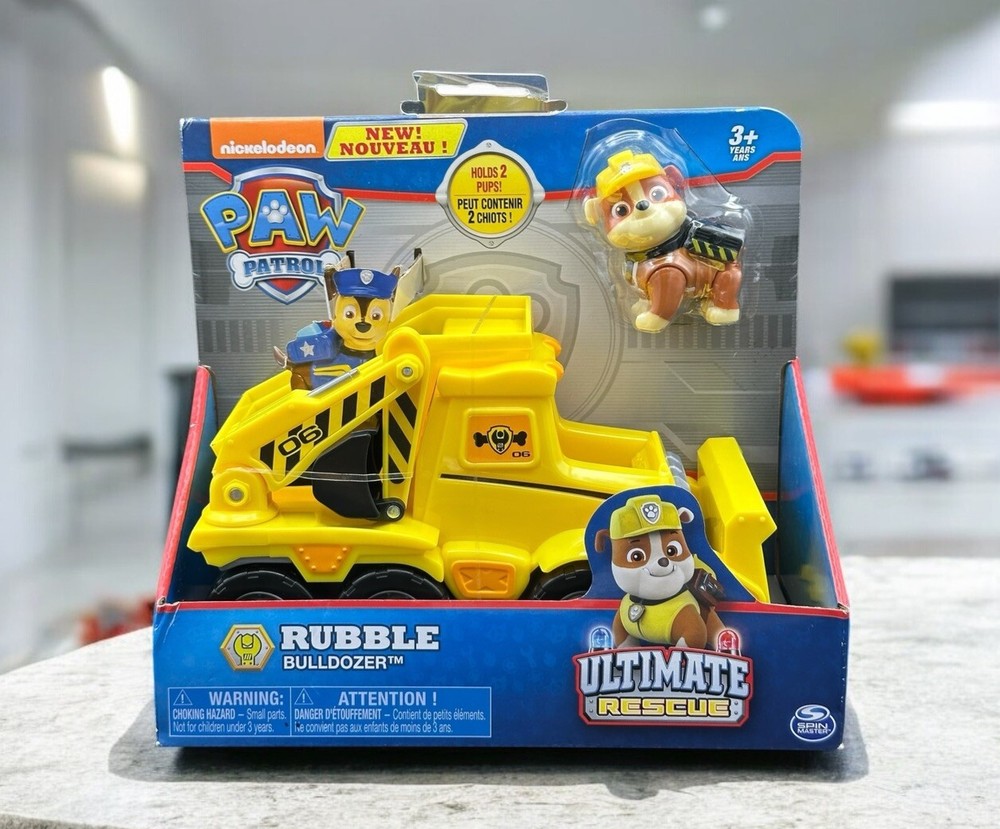 Paw Patrol Rubble Bulldozer Ultimate Rescue Nickelodeon Vehicle Figure 2017