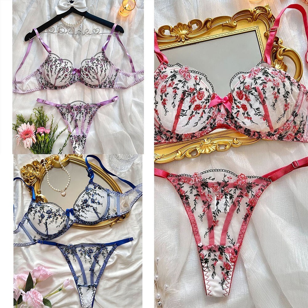 Sexy Lingerie Sets See Through Intimate Lace Underwear for Fairy Women