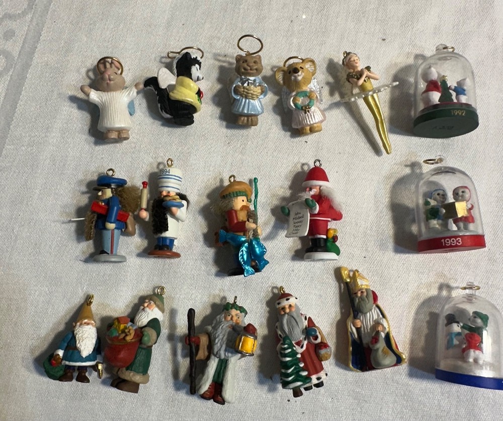 Lot of 17 various hallmark miniature ornaments