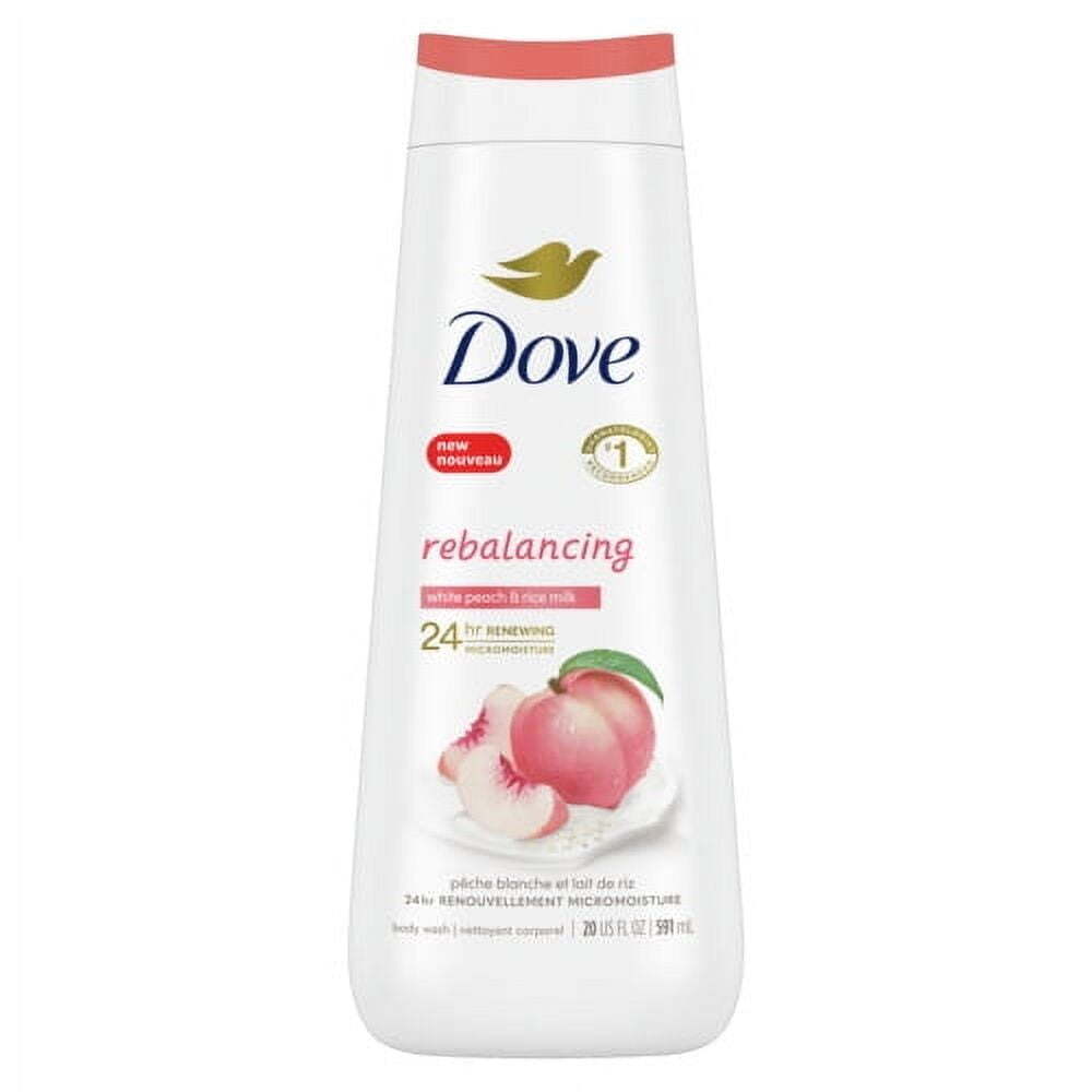 Dove Moisturizing Body Wash with White Peach & Rice Milk 20 oz for Women