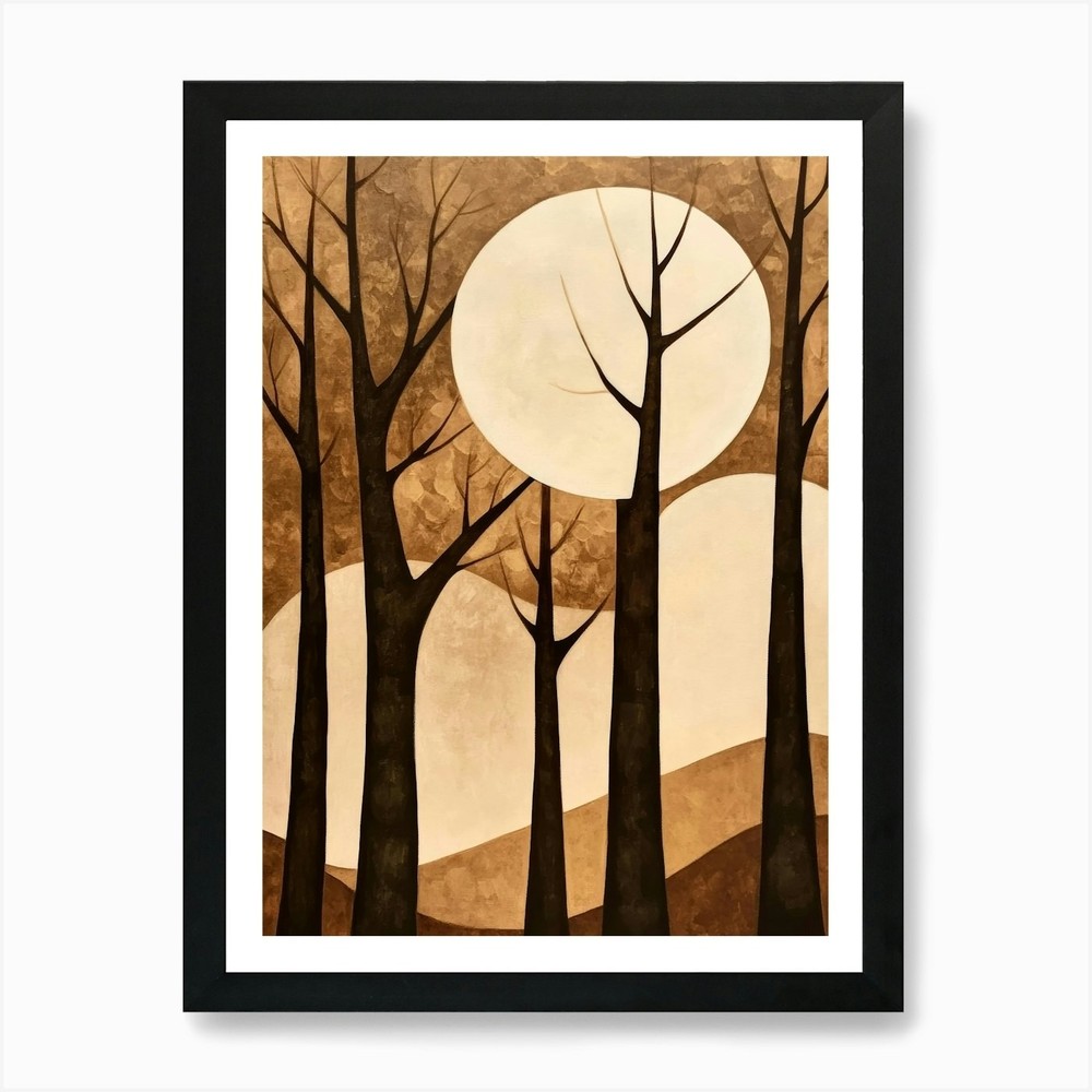 Skyline Trees 2 Framed Art Print Canvas Wall Poster Picture