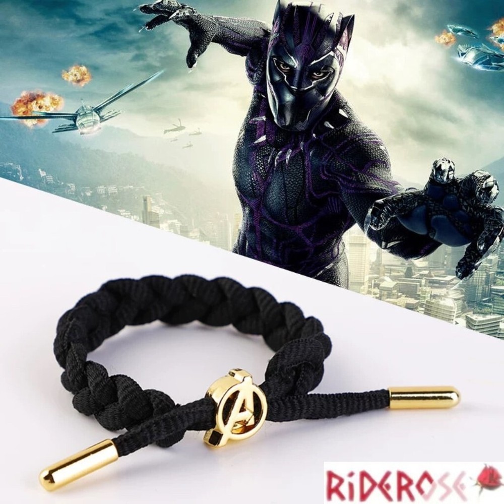 Hand-Woven Marvel Black Panther A Gold Edition Bracelet