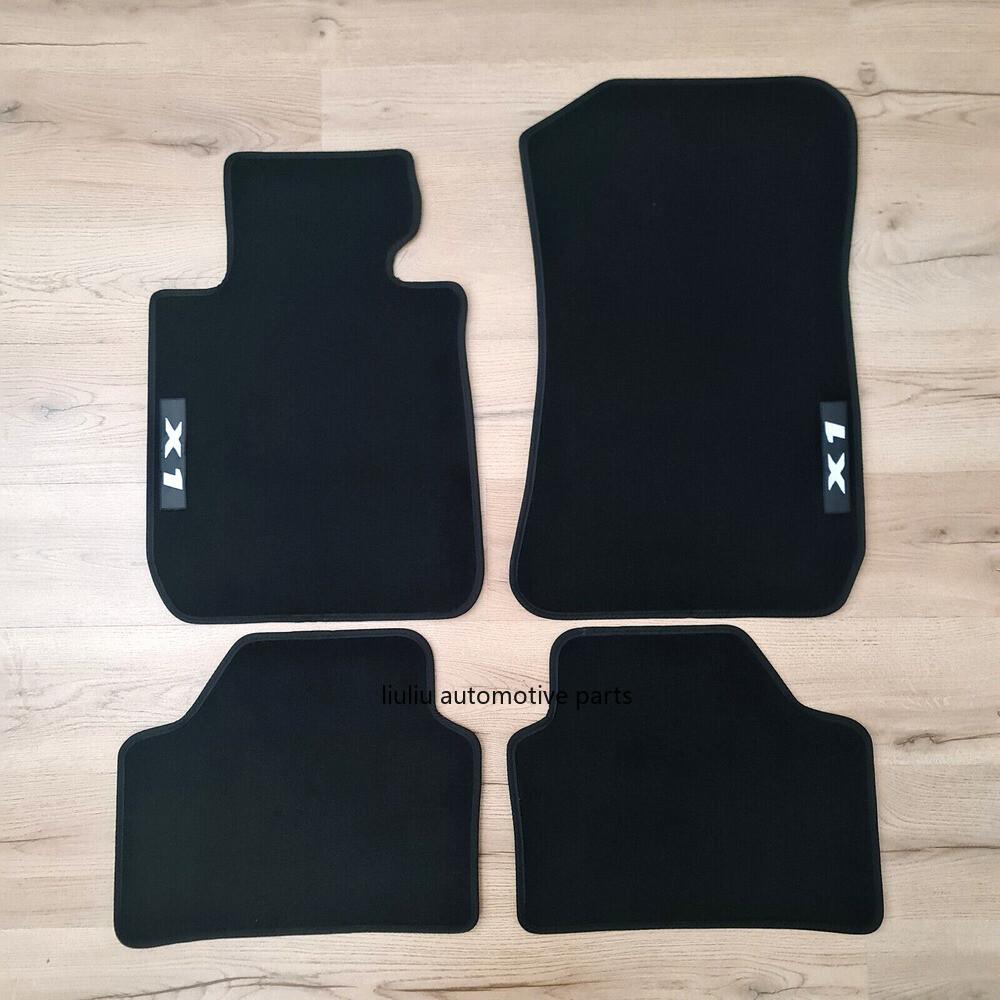 For BMW X1 2009-2015 Car Floor Mats Velour Black Carpet Auto Liners