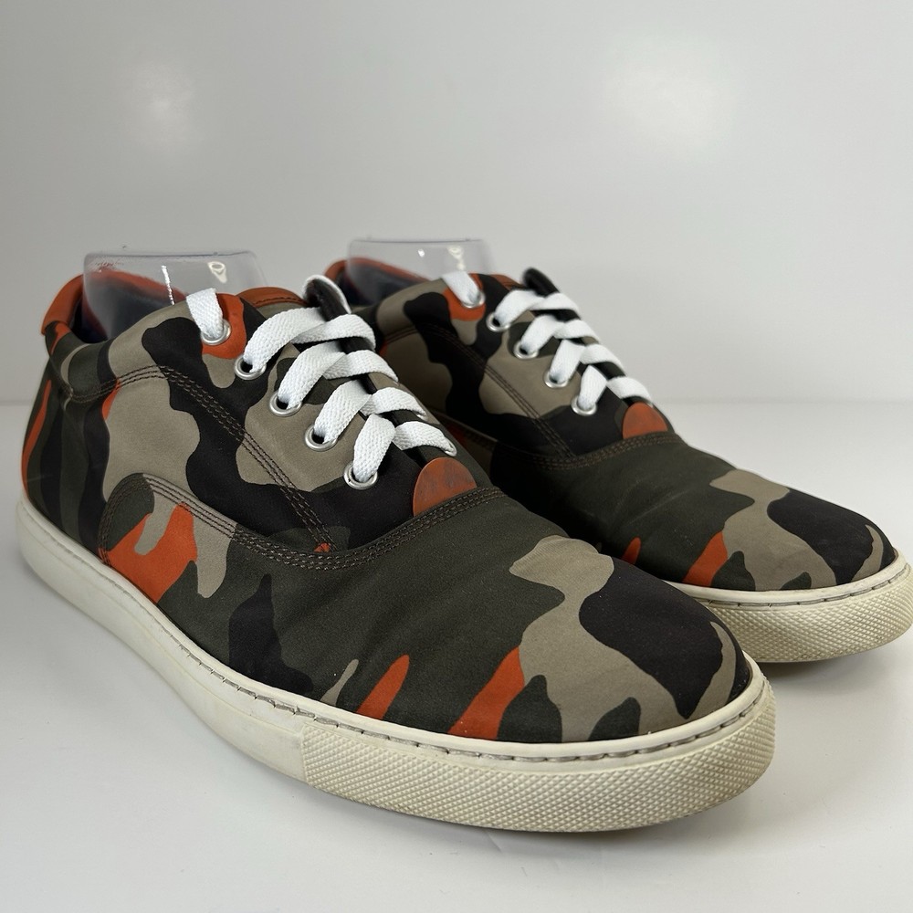 Dsquared2 Newsurf Men Size 43 US 10 Fashion Sneaker Shoe Camo Coral Made Italy