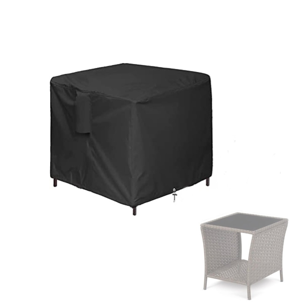 Outdoor Wicker End Side Tables Cover for FIZZEEY Outdoor Side Table, Waterpro...