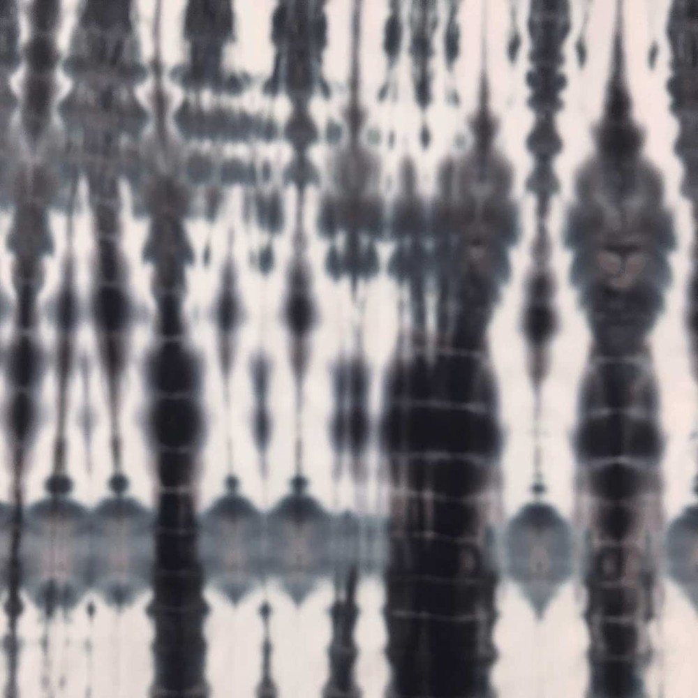 Tie Dye Stretch Print Fabric 10 Yards Black for DIY Projects  