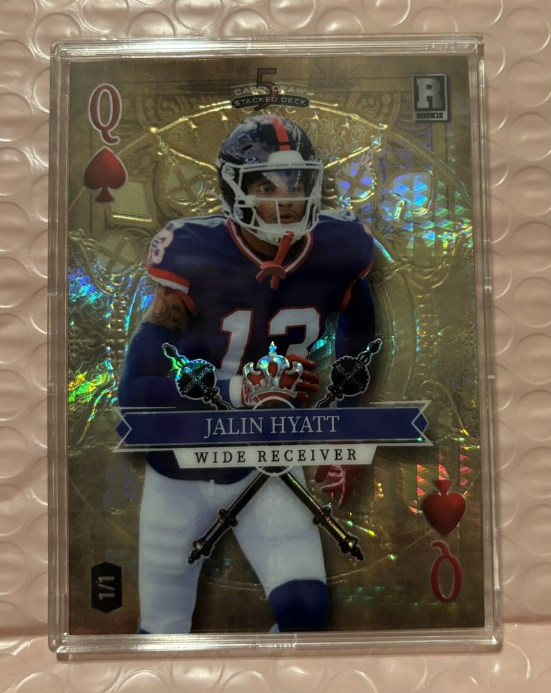 2023 Wild Card 5 Card Draw Jalin Hyatt 1/1 Queen Of Spades