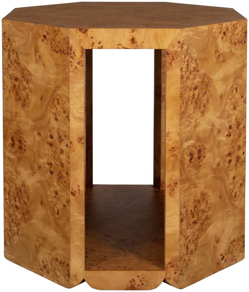 Uttermost 24382 Indus 26-Inch Acacia and MDF Burl Accent Table