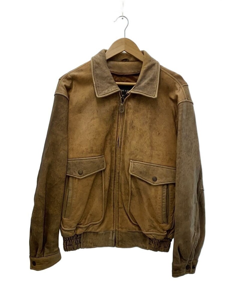 Leather Jacket Blouson/L/Goat Leather/Cml/Plain 3406