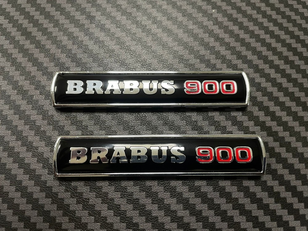 2x Mercedes Brabus 900 Side Fender Marker Logo Badge Emblem Nameplate Decorate