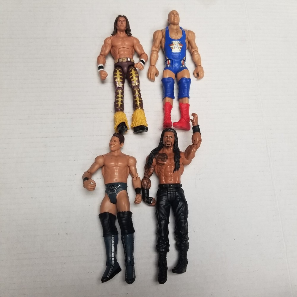 4 Mattel WWE Wrestling Action Figures Lot 2011 2012 2013 Loose Collectibles