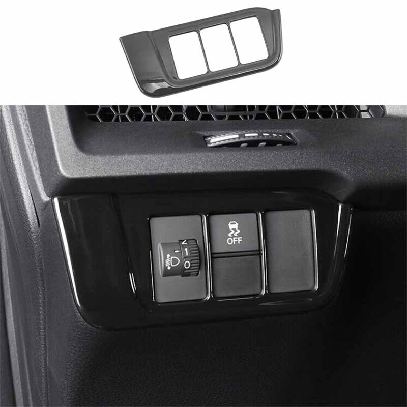 Glossy Black For Honda CRV CR-V 2023-2024 Headlight Switch Adjust Control Frame