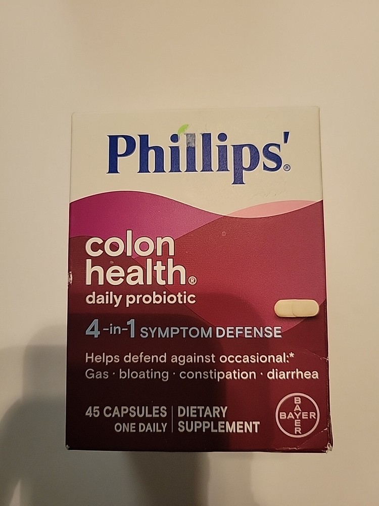 Phillips’ Colon Health Daily Probiotic 4-in-1 Symptom Defense Exp 06/2025