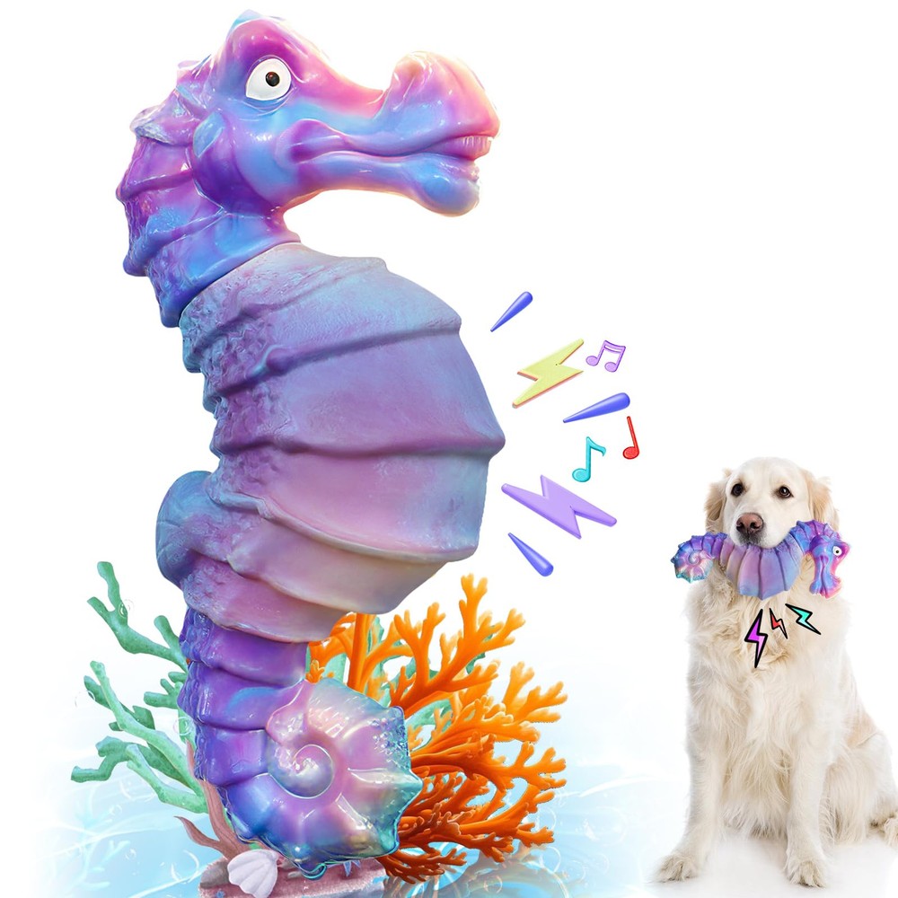 Dog Chew Toys for Aggressive Chewers: Squeaky Dog Chew Toys for Large Dogs-To...