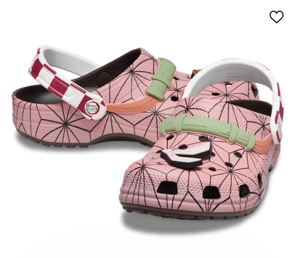 CROCS Demon Slayer Classic Clog Shoes (Nezuko) Size 12 Mens