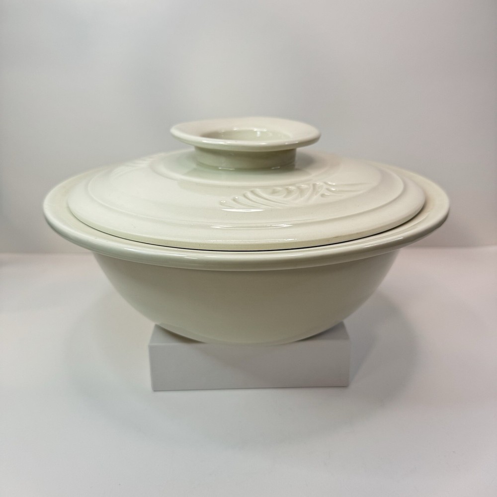 Kira Fournier 1984 Glazed Ceramic Steam Pot Off White Rare Excellent Condition